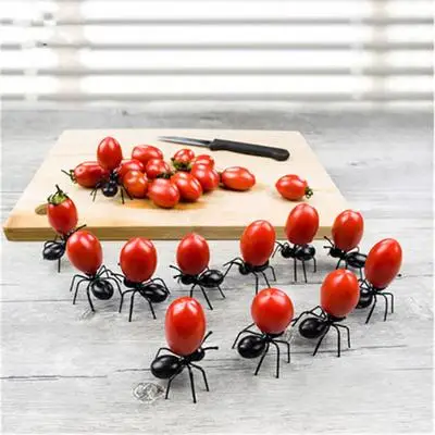12 шт. столовые приборы Симпатичный мини муравьиный фруктовый вилка Canape