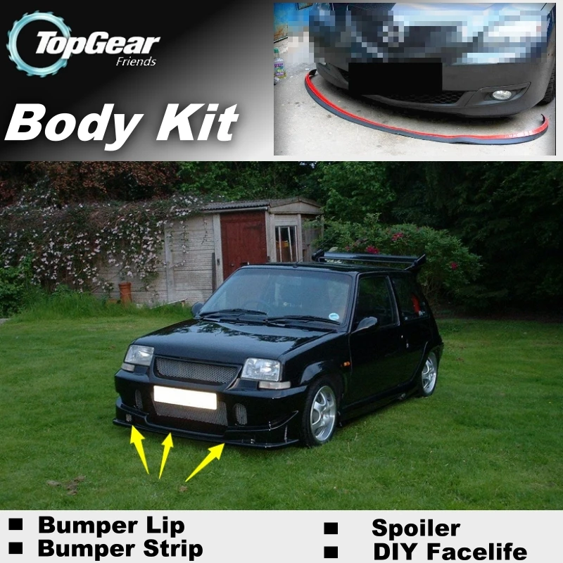 Bumper Lip Deflector Lips For Renault 5 R5 Supercing Front Spoiler Skirt TopGear Fans View Car Tuning / Body Kit Strip | Автомобили и