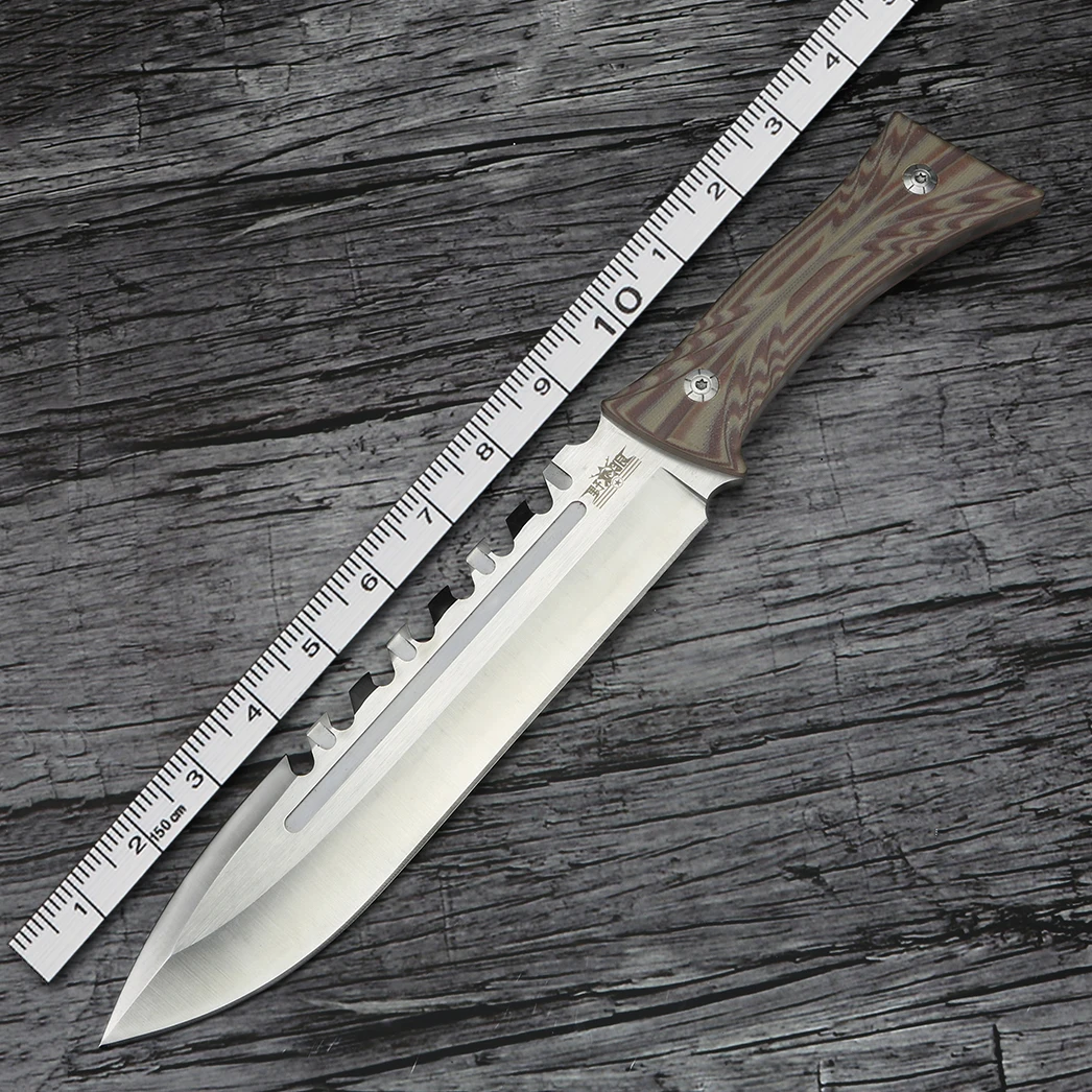 

Outdoor Fixed Blade Knife Field Hunting Hiking High Hardness Short Knives Portable Wilderness Survival Straight Knife