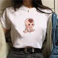 oversized women t shirt cute baby graphic print female clothing white tshirts summer short sleeve top tees vintage streetwears