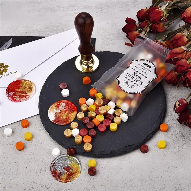 100 PCs Mix Color Sealing Wax Wedding Birthday Party Invitation Decoration Seal Beads Retro Envelope | Дом и сад