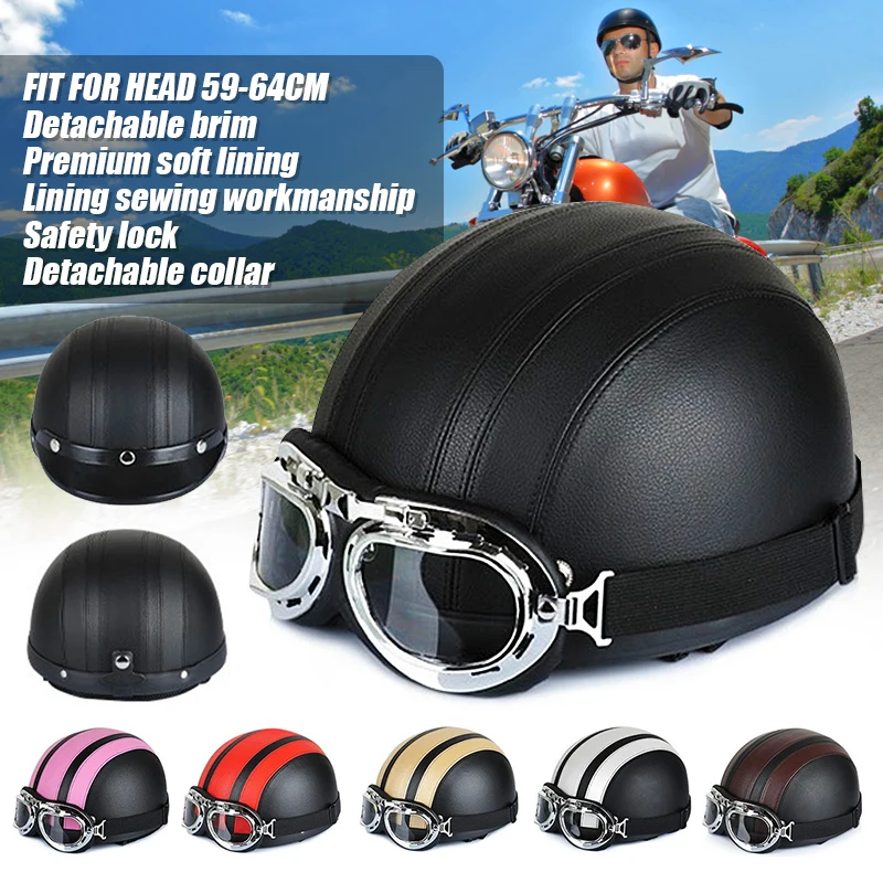 Best 패션 유니섹스 오토바이 헬멧 남녀 공용, 전자 자전거, 모토 스쿠터, 여름 헬멧, 고품질 고글 하프 헬멧