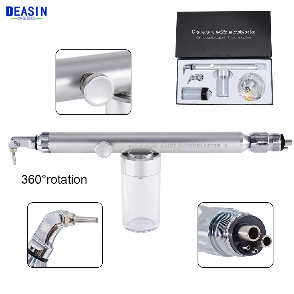 2in1 Dental Aluminum Oxide Micro Blaster Low Speed Alumina Air Abrasion Polisher Microetcher Sandblasting