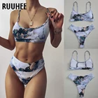 RUUHEE 2021, сексуальное бикини, женский купальник с принтом, пуш-ап, бикини, купальник с высокой талией, летний купальный костюм, пляжная одежда для женщин
