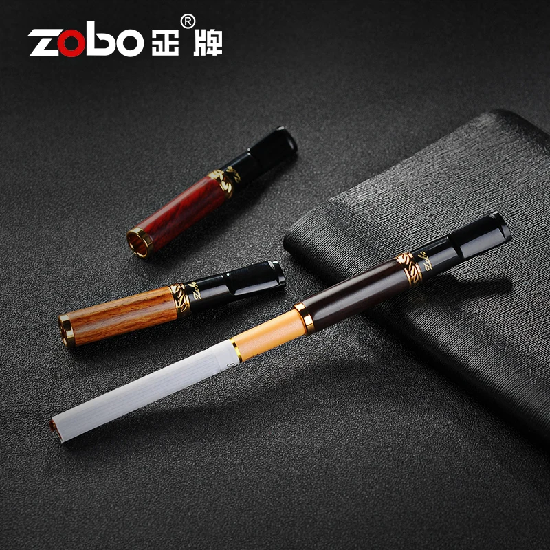 ZOBO подлинное черное дерево три фильтрации держатель для сигарет фильтр цикл Тип