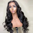 Парики Mstoxic из человеческих волос на сетке спереди, Длинные бразильские натуральные волосы для черных женщин, волосы без повреждений, 28, 30, 40 дюймов