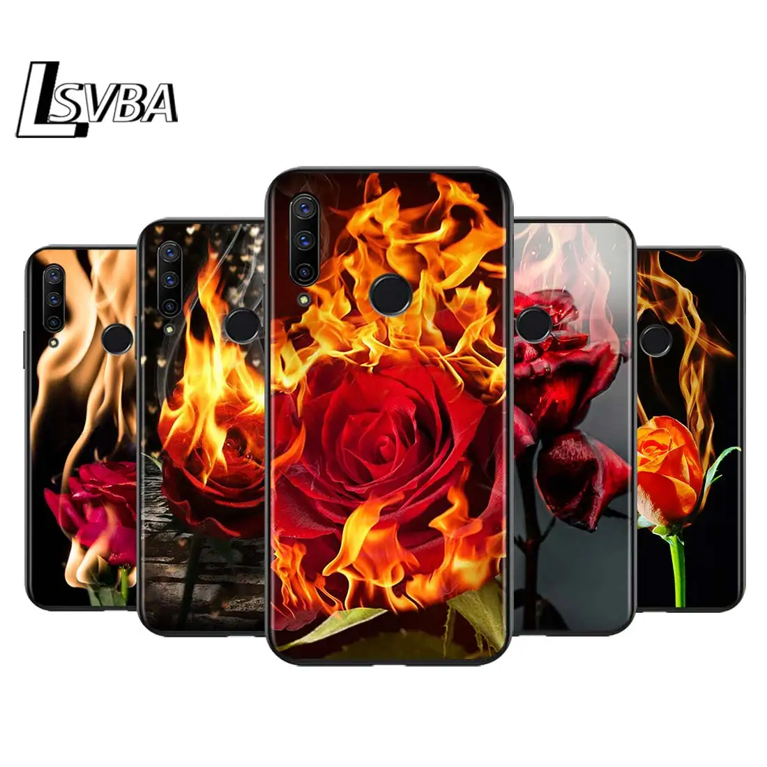 

Beautiful Red Roses for Huawei Honor 30 20S 20 10i 9S 9A 9C 9X 8X 10 9 Lite 8A 7C 7A Pro Phone Case Black Cover