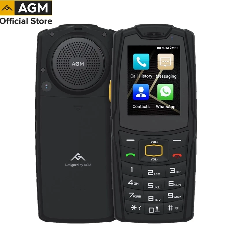 AGM M7 4G Waterproof Rugged Keypad Feature Phone 1GB 8GB 2500mAh Touch Screen Feature Phone Louder Sound Cellphone