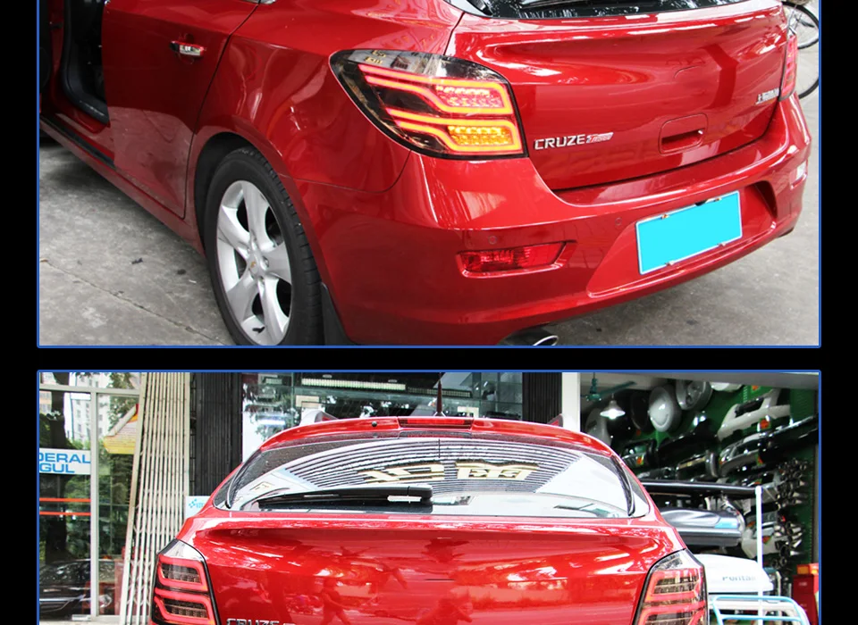 AKD Тюнинг автомобилей задний светильник s для Chevrolet Cruze хэтчбек задний светильник s светодиодный DRL ходовой светильник s Противотуманные фары с ангельскими глазками задний светильник