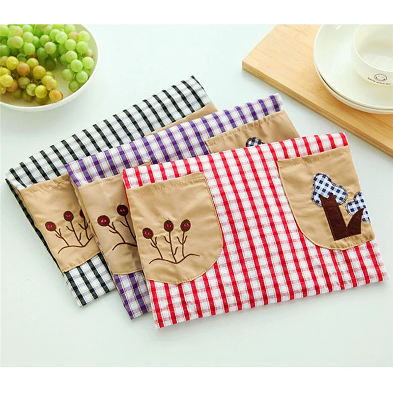 Лидер продаж классической вышивкой фартук плед Для женщин бантом Кухня