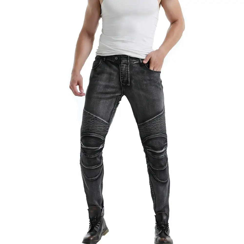Байкерские джинсы для мужчин мотоциклетные штаны верховой езды с улучшенными