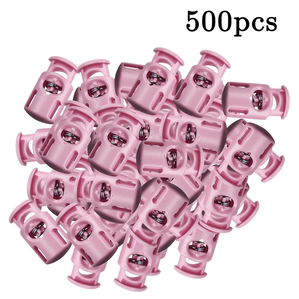 200 PCS Metal Black Stopper Toggle Buckle Rope Clamp Cord Locks Drawstring Stops Button With 2 Holes Sewing Accessories|Клейкая