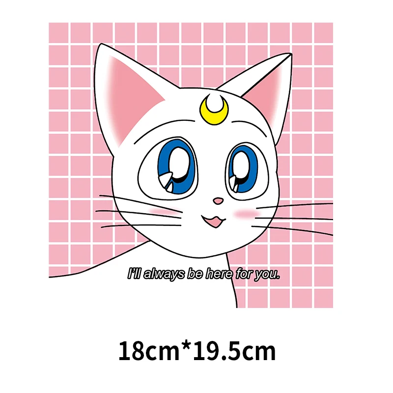 Мультяшная аниме девушка периферийная одежда футболка печать плавкий патч