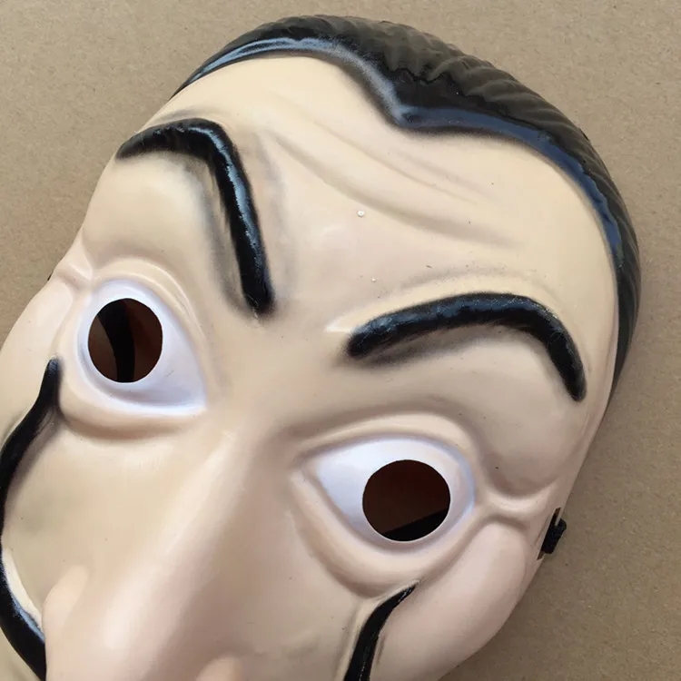 La Casa De Papel Full Face Mask plastic Salvador Dali Costume Movie For Realistic Halloween Party Night Club#819 | Дом и сад