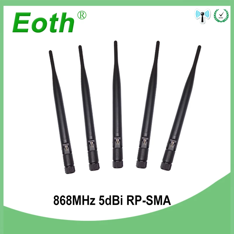 EOTH 20pcs 868mhz antenna 5dbi sma female 915mhz lora antene pbx iot module lorawan signal receiver antena high gain