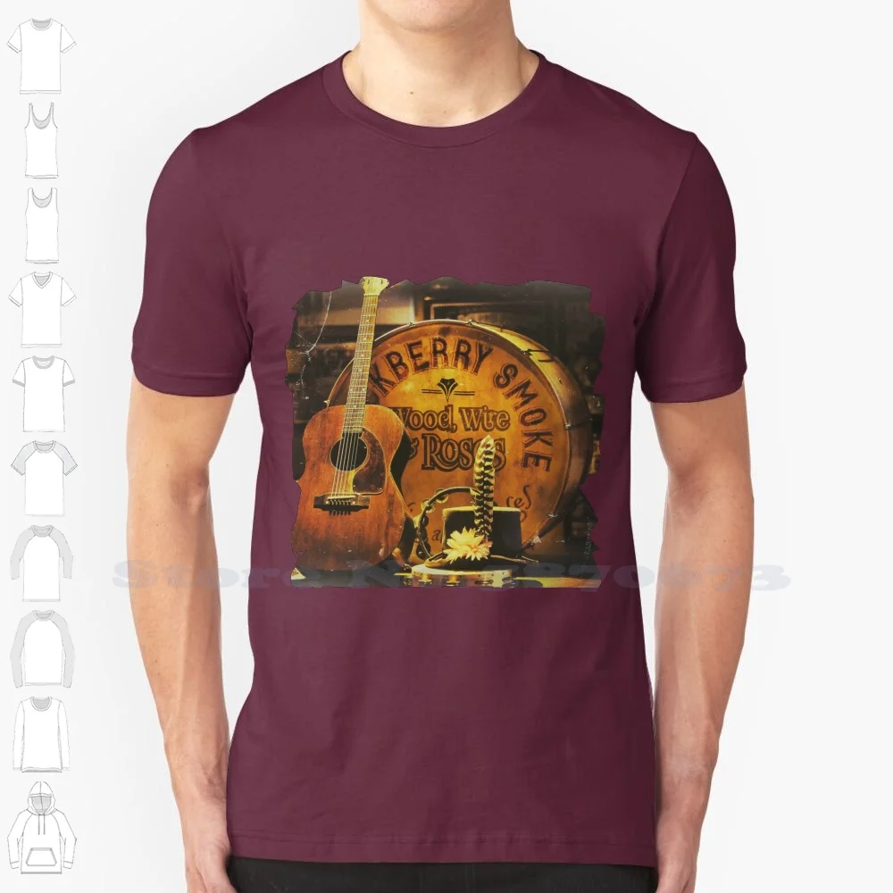 

Vintage - Wood Wire & Roses Black White Tshirt For Men Women Vintage Wood The Wire Roses