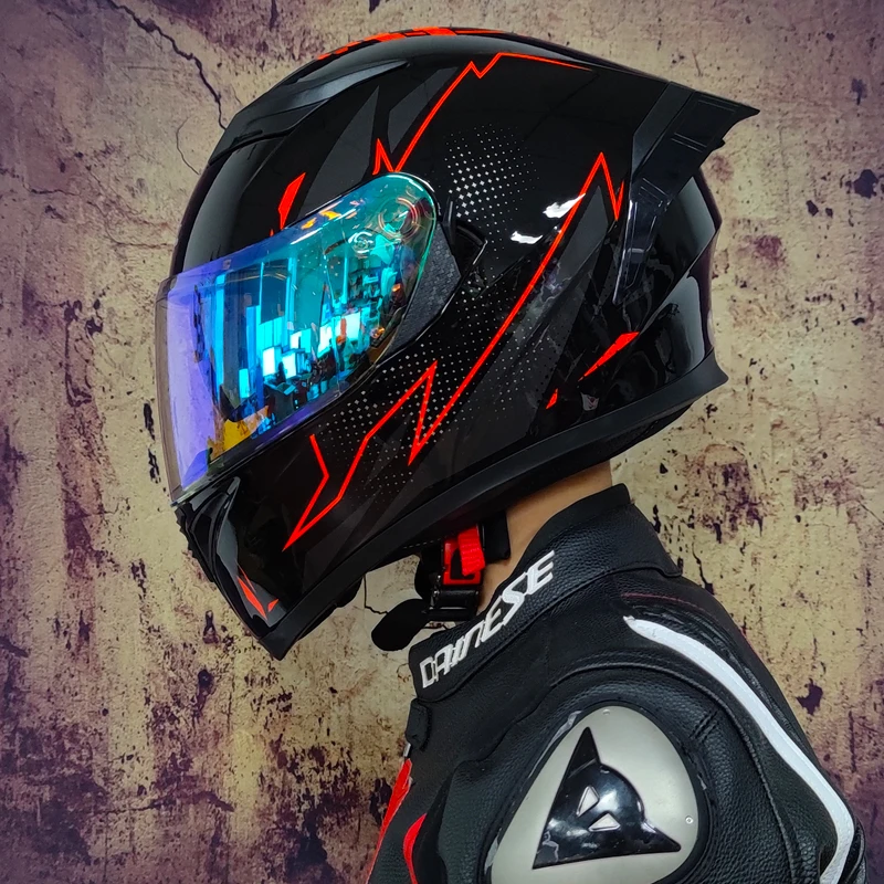 Полный гоночный шлем DOT серии Capacete Casco Мотоцикл Персональный угловой мотокросс