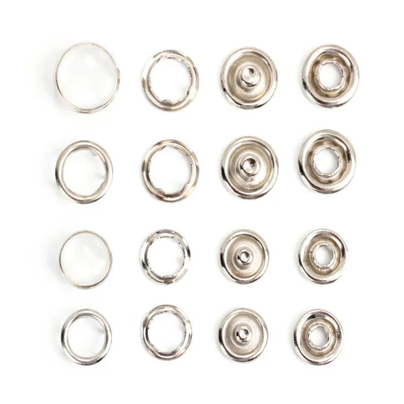 only 100 buttons Распродажа модные кнопки скрэпбукинг Diy 100 компл./лот 9,5 мм/11 мм 4 части кнопки белый жемчуг зубец кнопка, фиксатор - Цвет: only 100 buttons
