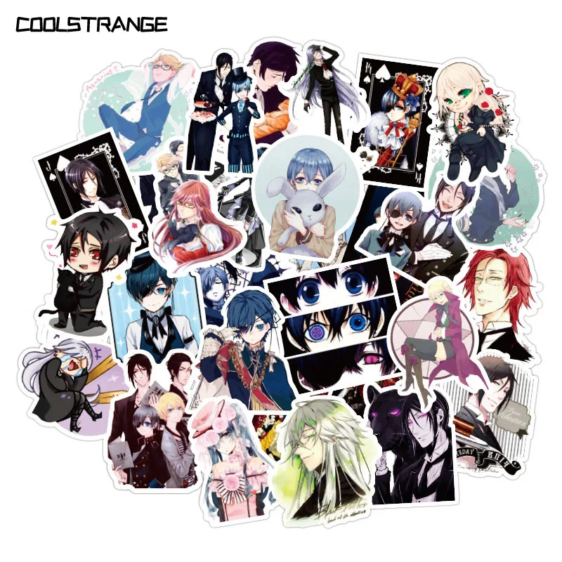 50 шт./упак. новый аниме черный дворецкий наклейки для мотоцикла скейтборда