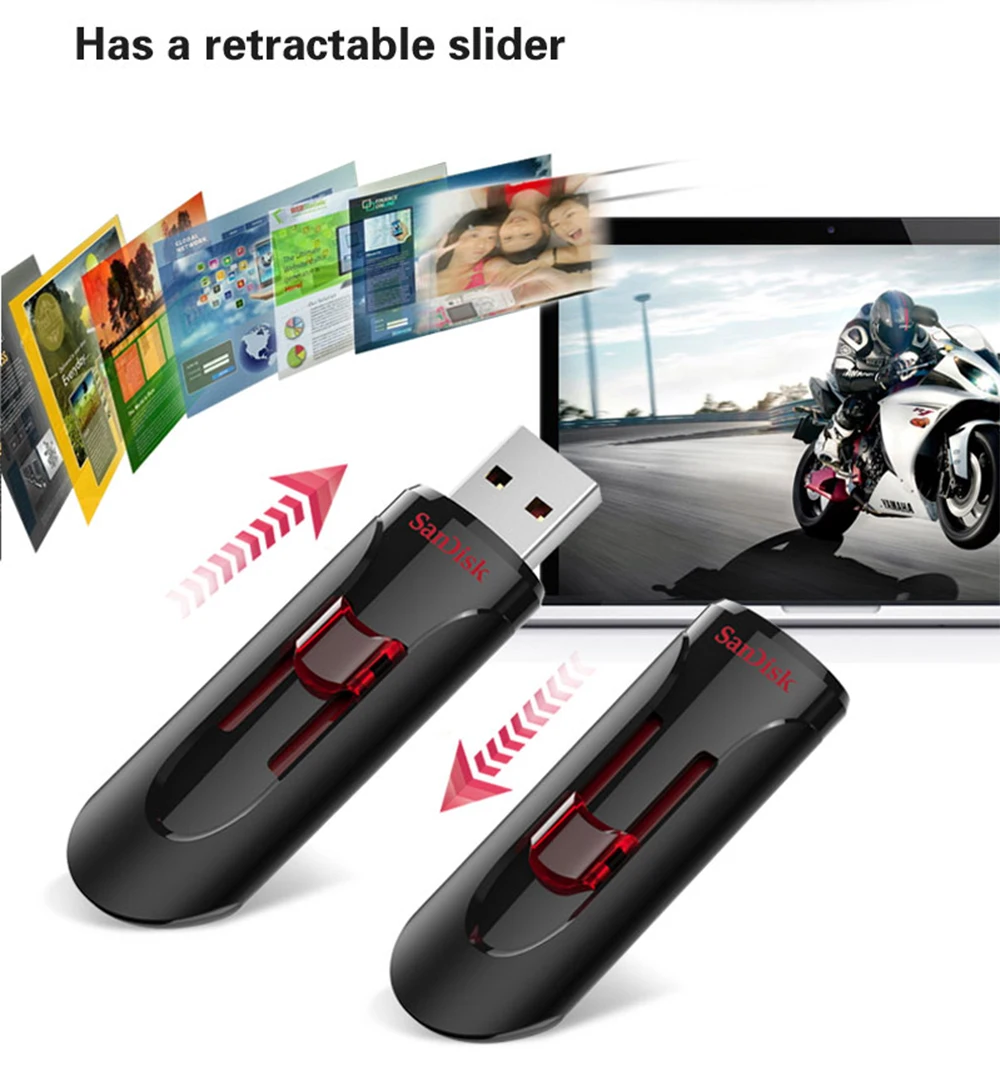 Флеш накопитель sandisk 128 Гб 64 ГБ 32 256 USB флеш 16 3 0 для телефона|USB флэш-накопители| |