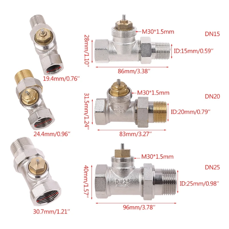 

OOTDTY DN15 DN20 DN25 Water -Valve Electric Actuator HVAC Temperature Control -Valve TRVThermal Actuator -Valve Radiator -Valve