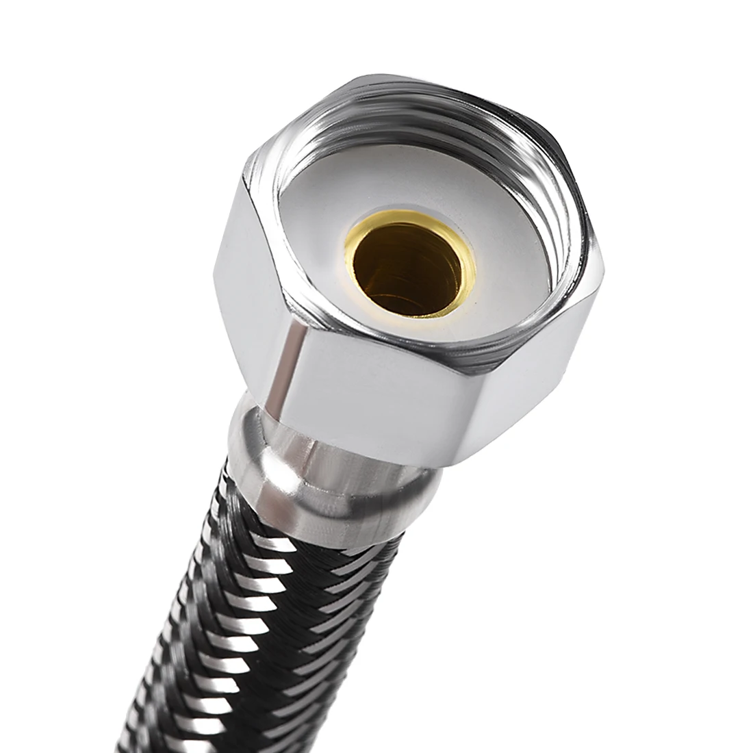 

uxcell Faucet Supply Line Connector 1/2 Inch IPS Female 1/2 Inch IPS Female 24 Inch Length Braided Nylon 304 Stainless Steel