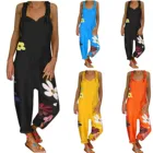 Женские комбинезоны, комбинезон с длинным рукавом летние 2021 повторяется, не делайте нервы переводчику комбинезоны с принтом, на кнопках; Платье на лямках с широкими штанинами свободный спортивный костюм, костюм пляжного типа, боди