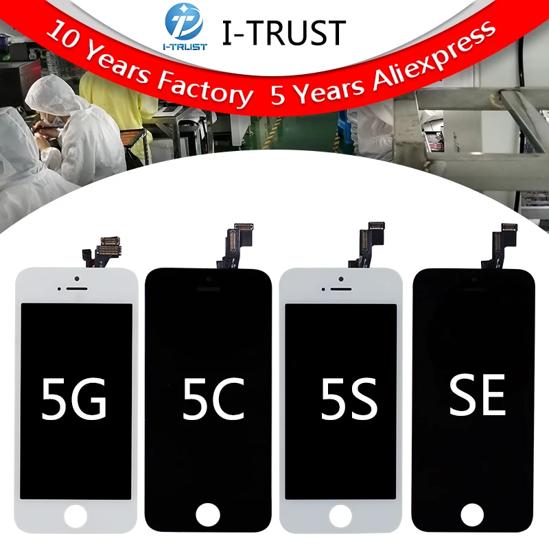 A + качество 20 шт./лот ЖК дисплей для iPhone 5 5G 5S 5C SE бесплатная DHL доставка с сенсорным