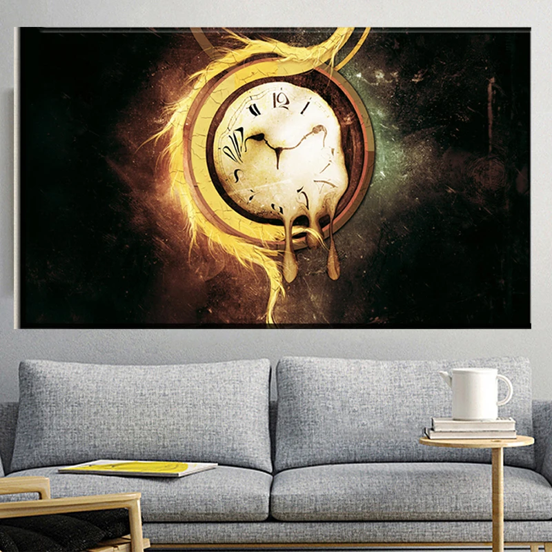 

Часы "Сальвадор Дали" мозаичная картина, выполненная в технике алмазной вышивки распродажа в стиле «сделай сам»; Алмазов картина абстрактна...