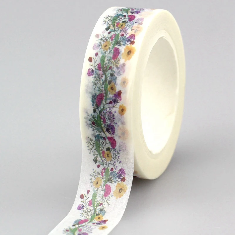 

10pcs/lot Decorative Leaves and Flowers Washi Tapes DIY Scrapbooking Planner Adhesive Masking Tapes Kawaii Stationery
