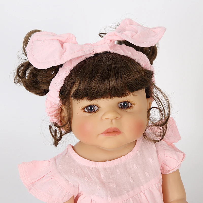 Полностью Силиконовое тело Reborn Baby Blonde девочки игрушка виниловая новорожденная
