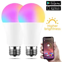 Беспроводная Bluetooth-совместимая светодиодная смарт-лампа 4,0 RGBW дневсветильник свет лампа E27 B22 с управлением через приложение цветная Регули...