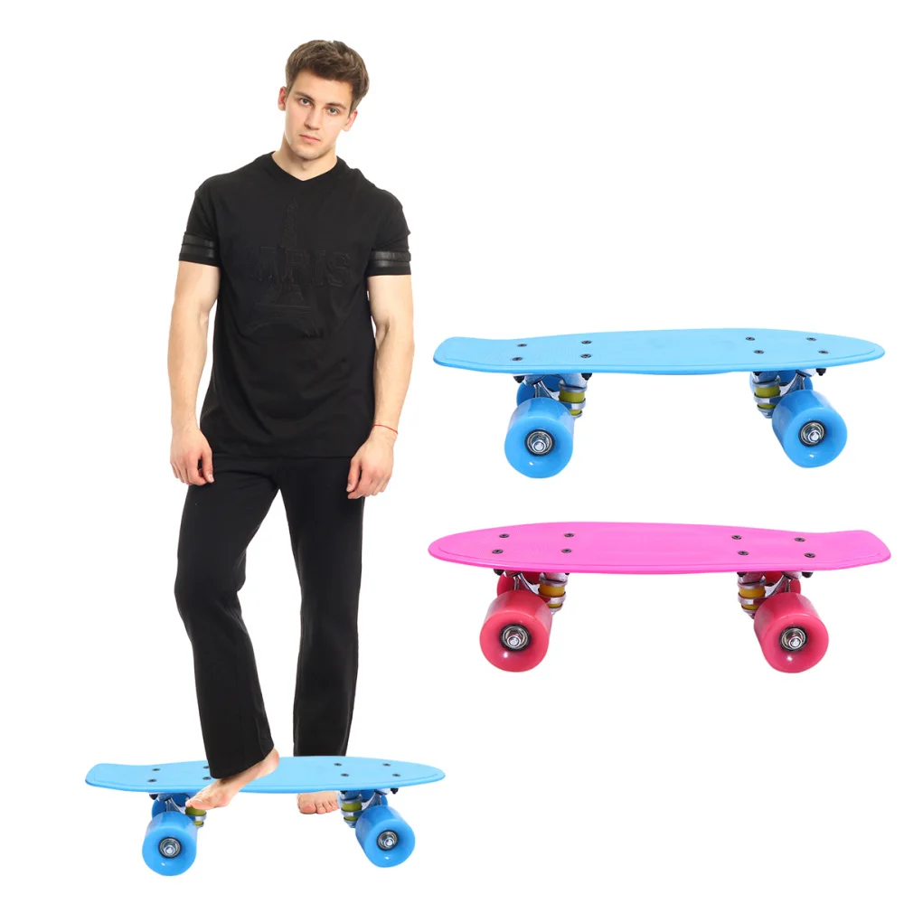 

1PC 42CM Skateboard Four-wheel Scooter Outdoor Skateboard for Children Kids (Sky-blue - Wheel Color for Random)