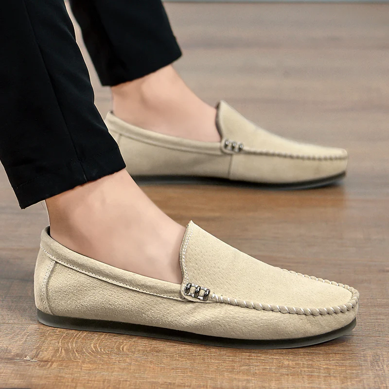Лоферы из натуральной кожи Мужская повседневная обувь Мужские мокасины