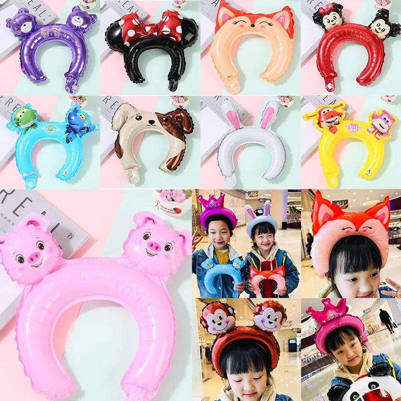 20 шт. Милая повязка на голову Микки &quotМинни&quot с фольгой воздушный шар кролик