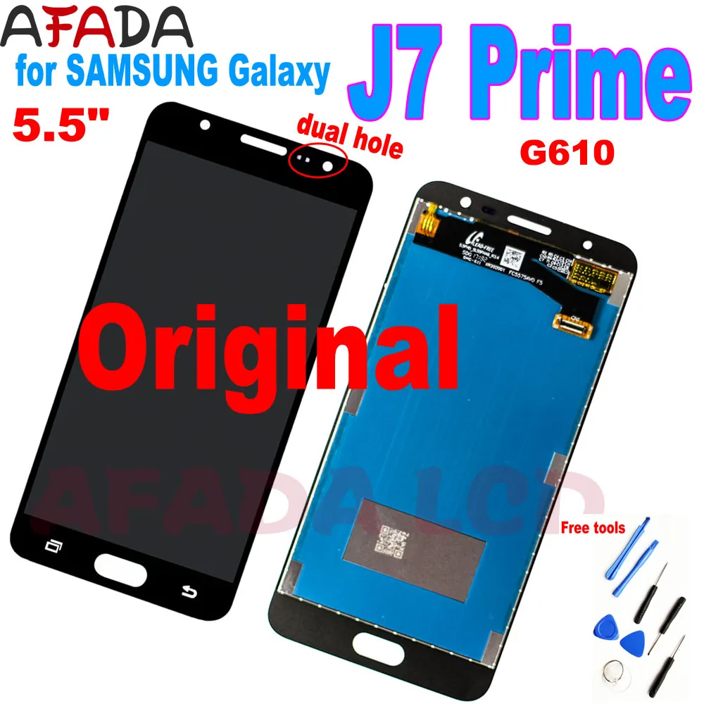 

Оригинальный 5,5 "дисплей для SAMSUNG Galaxy J7 Prime LCD сенсорный экран G610 G610F G610M для SAMSUNG J7 Prime 2016 Замена ЖК-дисплея