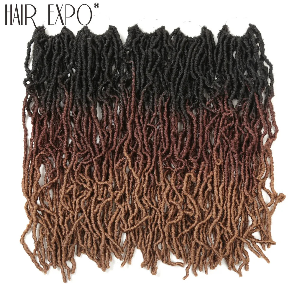 18 дюймов богиня искусственный Loc крючком волосы синтетические мягкие грязные