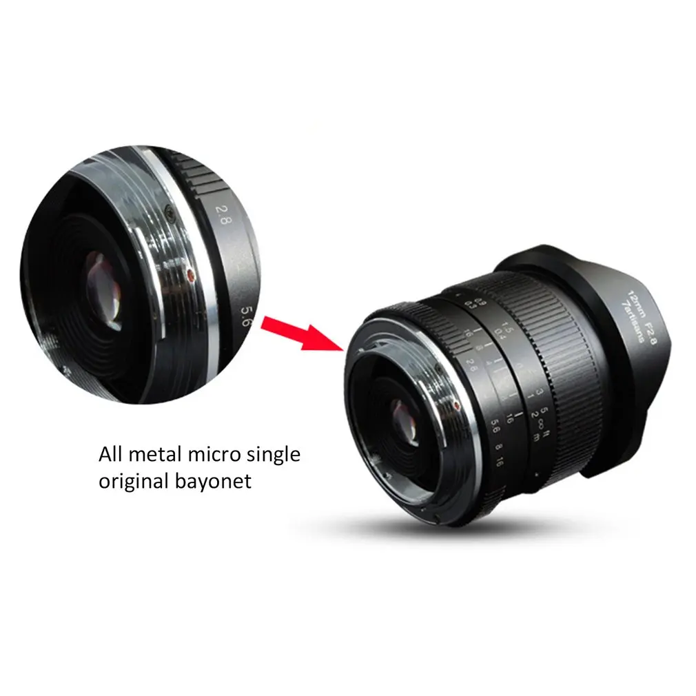 7 artisans 12 мм F2.8 Prime объектив для всех одиночных серий для SONY для Fuji для Canon для камер M43 аксессуары