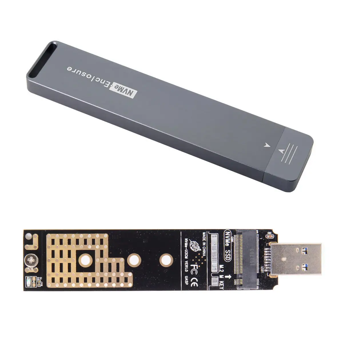 

CYSM Xiwai USB 3.0 to NVME M-key M.2 NGFF SSD External PCBA Conveter Adapter RTL9210 Chipset with Case