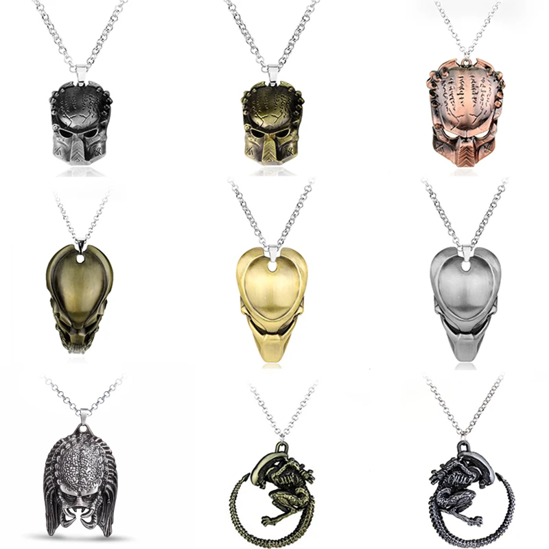 Колье для косплея хищника с изображением инопланетянина мужские ювелирные
