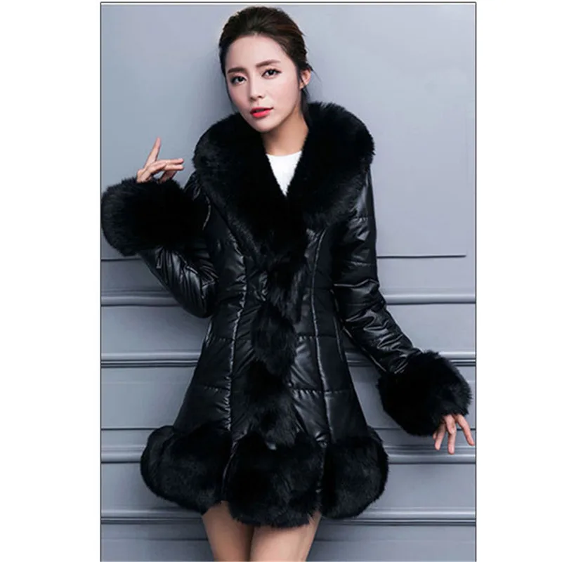 Пальто из искусственного меха женское белое черное небесно голубое размера плюс