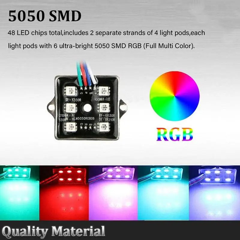 5050 светодиодный Underglow RGB атмосферу рок светильник s Многоцветный для бездорожья