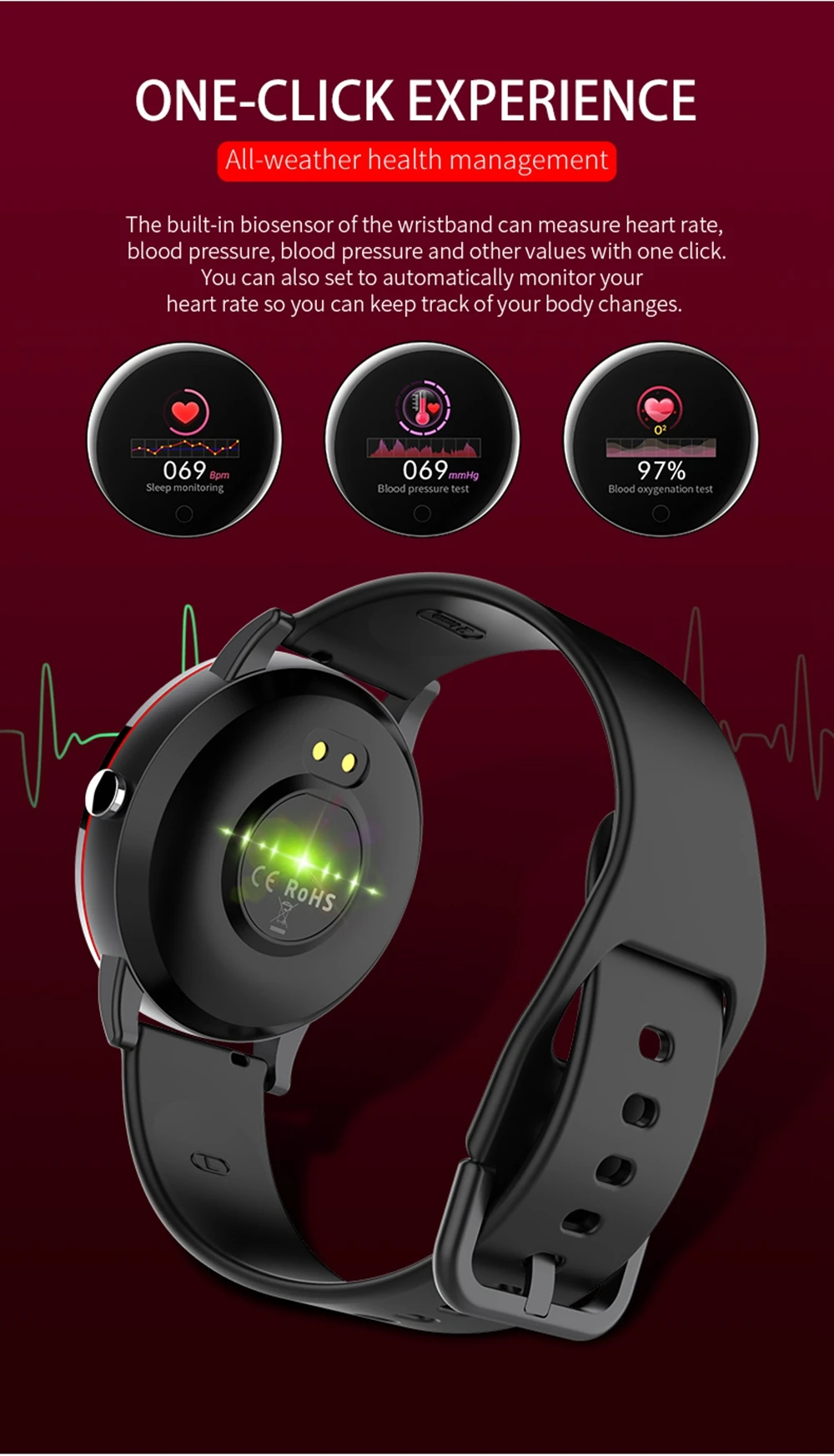Geekbes WR14 Смарт-часы 1," ips цветной экран Smartwatch металлический корпус IP67 умный Браслет монитор сердечного ритма во время сна мульти-спорт