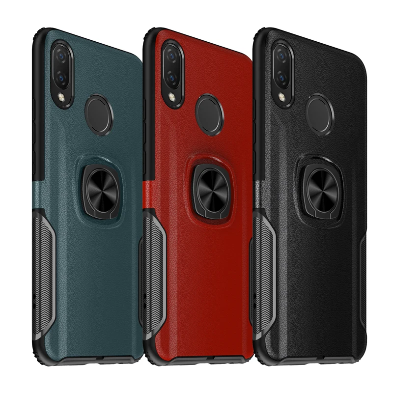 Противоударный защитный чехол для Huawei Nova 3 3i металлический кольцевой держатель
