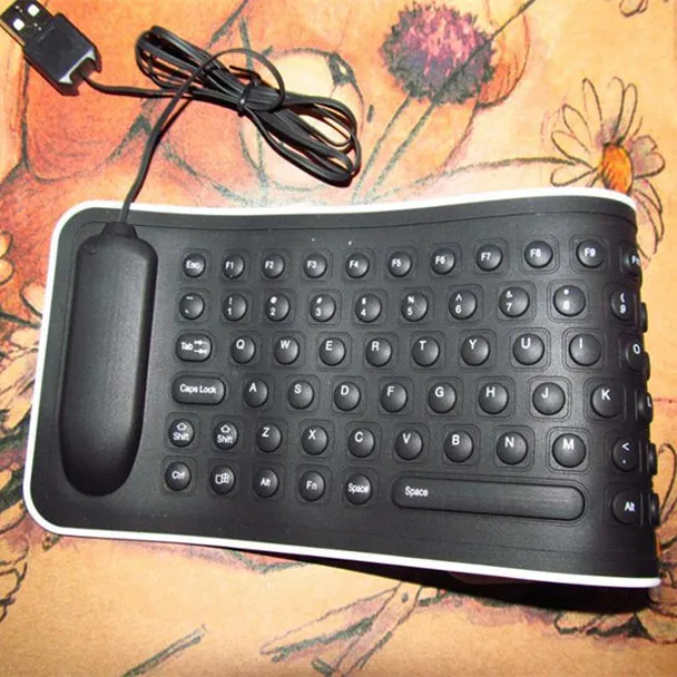 Портативная USB мини Гибкая силиконовая клавиатура для ПК Складная ноутбука