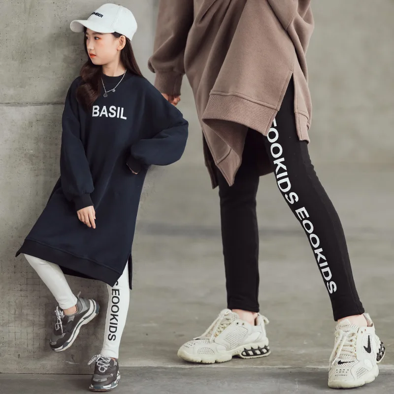 

Леггинсы для девочек, на возраст 6, 8, 10, 12, 14, 16 лет, с буквенным принтом