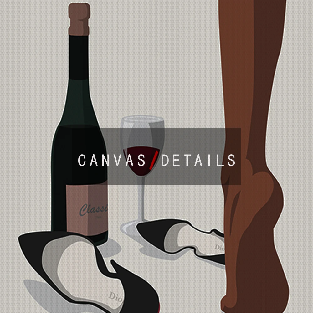 Винтаж абстрактные Плакаты и принты вино дизайнерская обувь в стиле ретро с