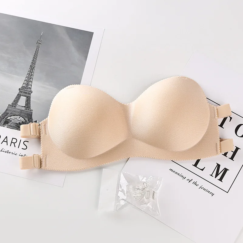 

ATHVOTAR Women Strapless Bralette Wireless Fashion Soft Seamless Lingerie Invisible Sexy Bra Push Up One-Piece Underwear 2021