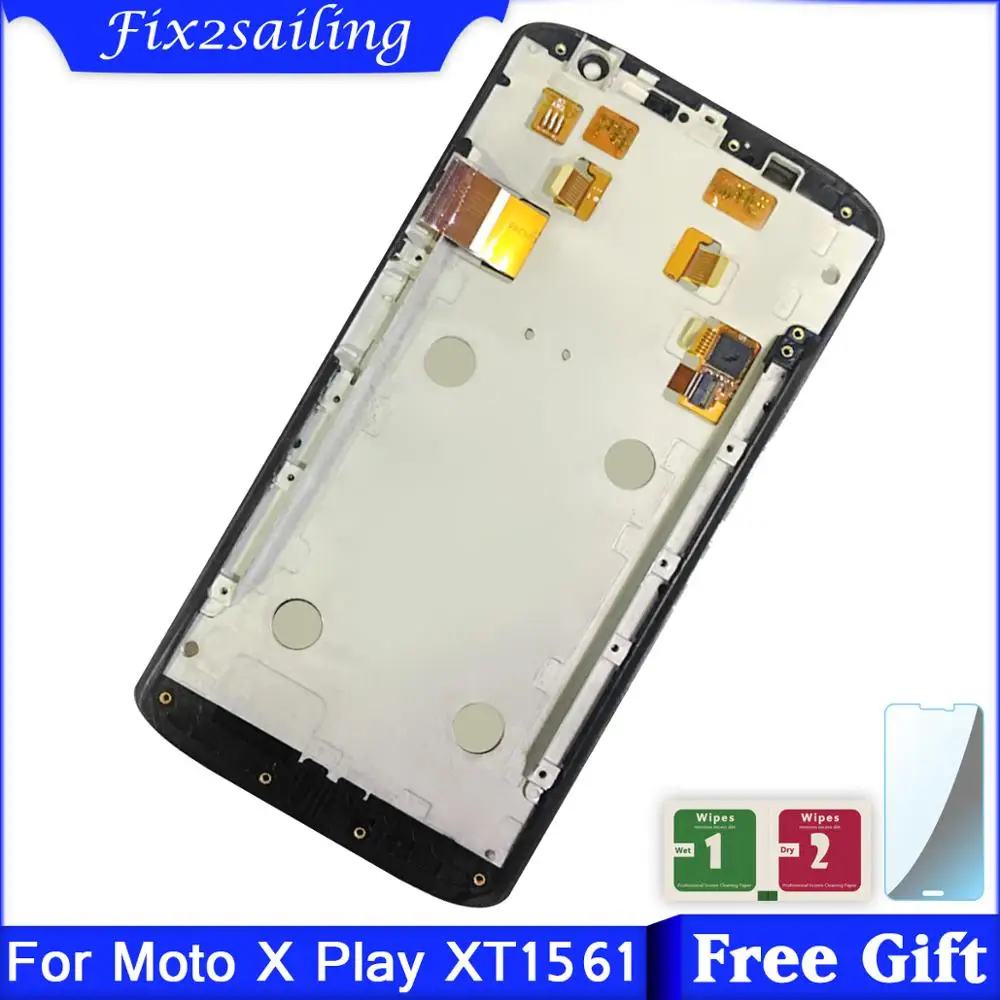 Для MOTO X play x3 xt1561 XT1562 XT1563 ЖК-дисплей сенсорный экран с рамкой дигитайзер сборка