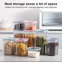 60013002000ml food storage container plastic kitchen refrigerator noodle box multigrain storage tank transparent sealed cans